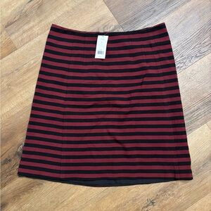 Banana Republic Striped Mini Skirt in Black and Red